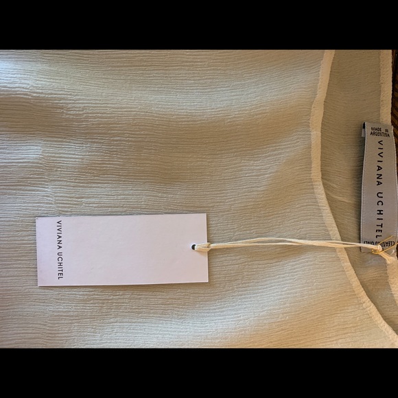 Viviana Uchitel Silk Gradient Top in Desert Snow NWT - Picture 4 of 5